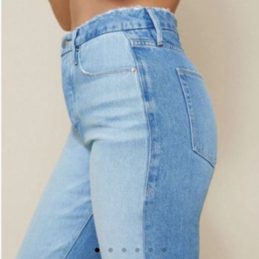 Good American - Good Boy Two-Tone - Size 6/28 - Color: Blue455